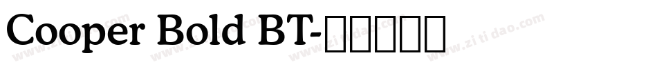 Cooper Bold BT字体转换